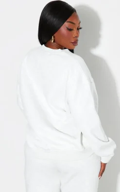 Plus Ash Grey Longline Oversized Sweatshirt