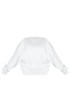 Plus Ash Grey Longline Oversized Sweatshirt