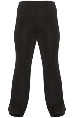 Plus Black Acetate Slinky Wide Leg Pants