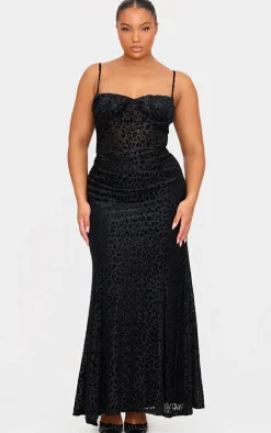 Plus Black Animal Devoure Maxi Dress