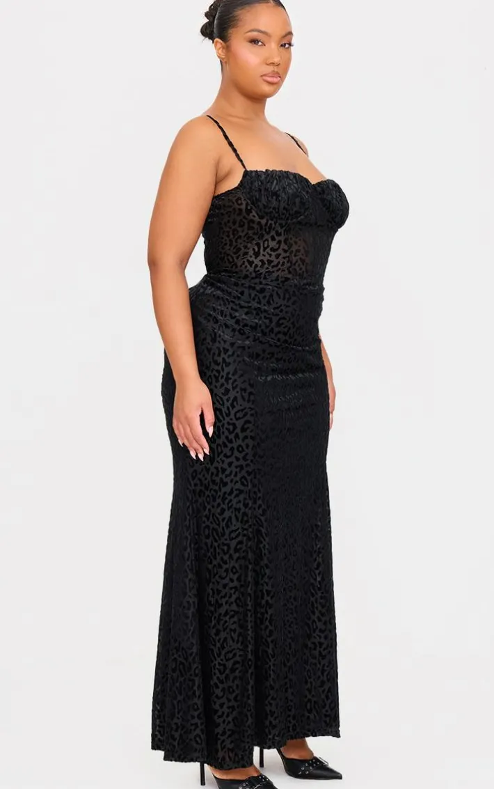 Plus Black Animal Devoure Maxi Dress