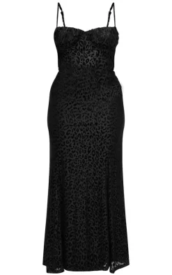 Plus Black Animal Devoure Maxi Dress