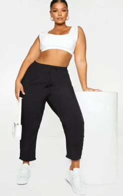 Plus Black Casual Pants