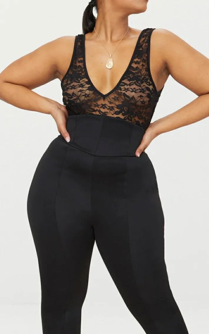 Plus Black Extreme High Waist Leggings