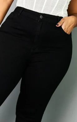 Plus Black Flare Denim Jeans