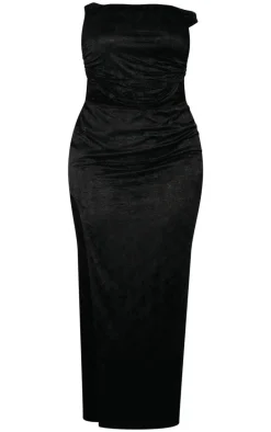 Plus Black Lace Cut Out Maxi Dress