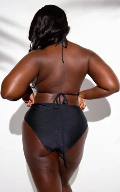 Plus Black Mix And Match High Waist Bikini Bottoms