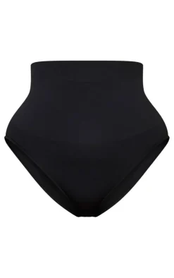 Plus Black Seamless High Waist Control Shapewear Brief