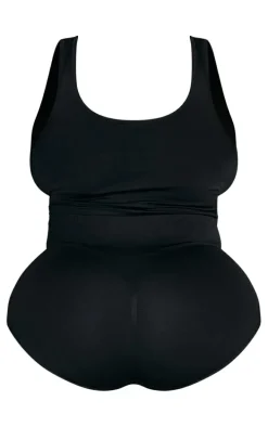 Plus Black Shapewear Elasticated Waist Bodysuit
