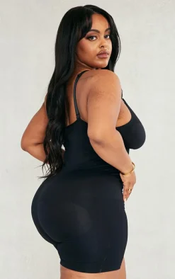 Plus Black Shapewear Unitard