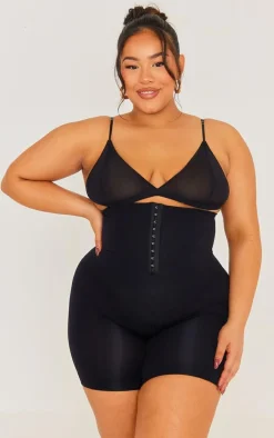 Plus Black Shapewear Waist Sneaker Shorts