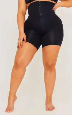 Plus Black Shapewear Waist Sneaker Shorts