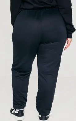 Plus Black Slim Sweat Pant Sweatpants