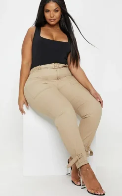 Plus Black Slinky Square Neck Thong Bodysuit