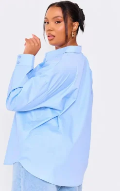 Plus Blue Oversized Shirt