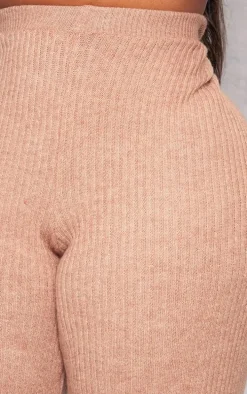 Plus Cappuccino Soft Rib Knit Pants
