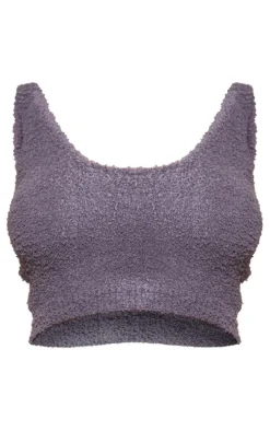 Plus Charcoal Cosy Longline Bralette