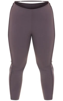 Plus Charcoal Sculpt Strappy Gym Leggings