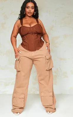 Plus Chocolate Bandage Corset