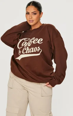 Plus Chocolate Coffee And Chaos Sweatshirt