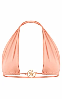 Plus Clay Ring Front High Apex Triangle Bikini Top