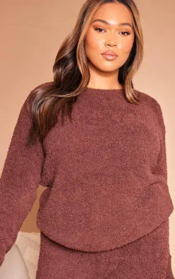 Plus Coffee Cosy Long Sleeve Pajama Top