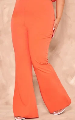 Plus Deep Orange Wide Leg Pants