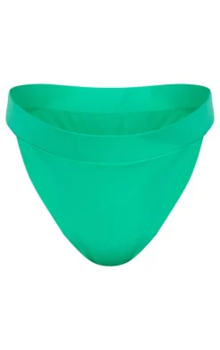 Plus Green High Leg Bikini Bottoms