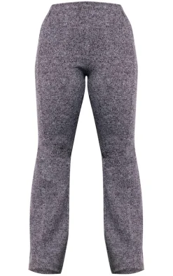 Plus Grey Marl Knit Wide Leg Pants