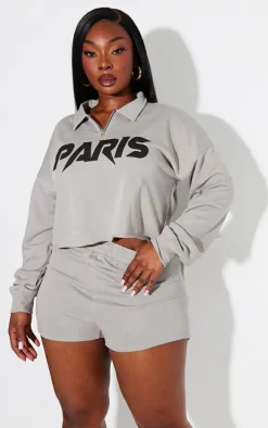 Plus Grey Paris Grey Shorts