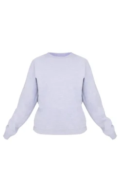 Plus Grey Plain Oversized Sweatshirt