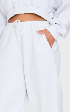 Plus Grey Premium Thin Waistband Straight Leg Sweat Sweatpants