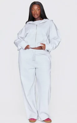 Plus Grey Premium Wide Leg Sweat Sweatpants