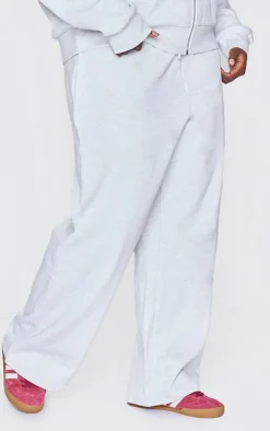 Plus Grey Premium Wide Leg Sweat Sweatpants