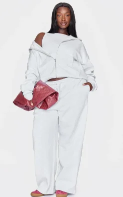 Plus Grey Premium Zip Up Oversized Hoodie