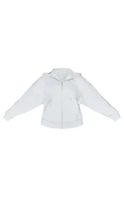 Plus Grey Premium Zip Up Oversized Hoodie