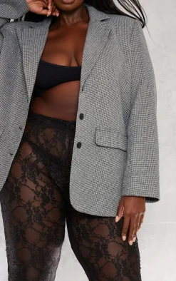 Plus Grey Tailored Oversized Blazer