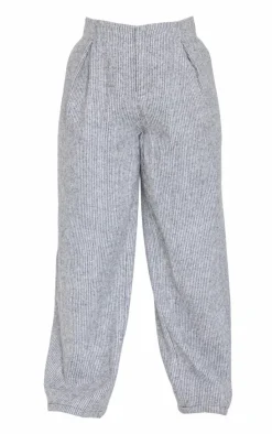 Plus Grey Tweed Low Rise Straight Leg Pants