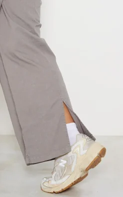 Plus Grey Washed Cargo Pants