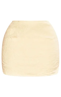 Plus Lemon Textured Mini Skirt