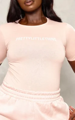 Plus Light Pink Short Sleeve Bodysuit