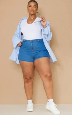 Plus Mid Wash Disco Fit Short
