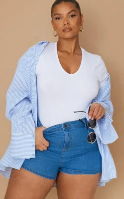 Plus Mid Wash Disco Fit Short