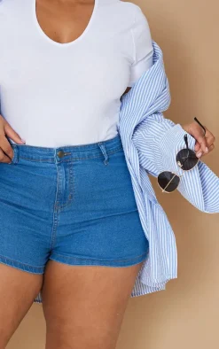 Plus Mid Wash Disco Fit Short