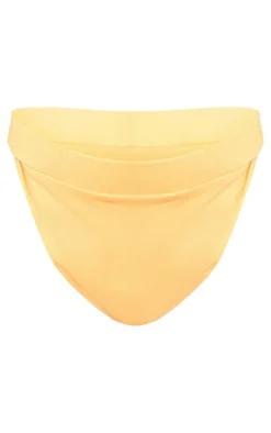 Plus Orange High Leg Bikini Bottoms