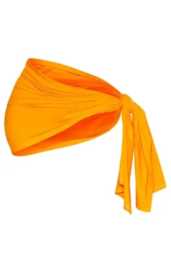 Plus Orange Tie Side Sarong