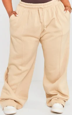 Plus Pebble Pintuck Drawstring Straight Leg Sweatpants