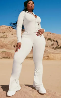 Plus Slate Grey Sculpt High Waist Flare Yoga Pants