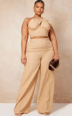 Plus Stone One Shoulder Corset Top