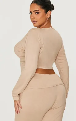 Plus Stone Soft Touch Long Sleeve Top